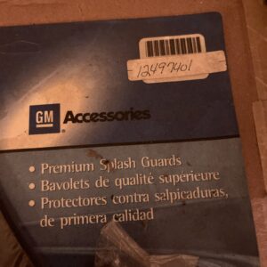 Genuine GM Parts GM Logo Splash Guards Rear 124947401 Genuine-GM - NOS