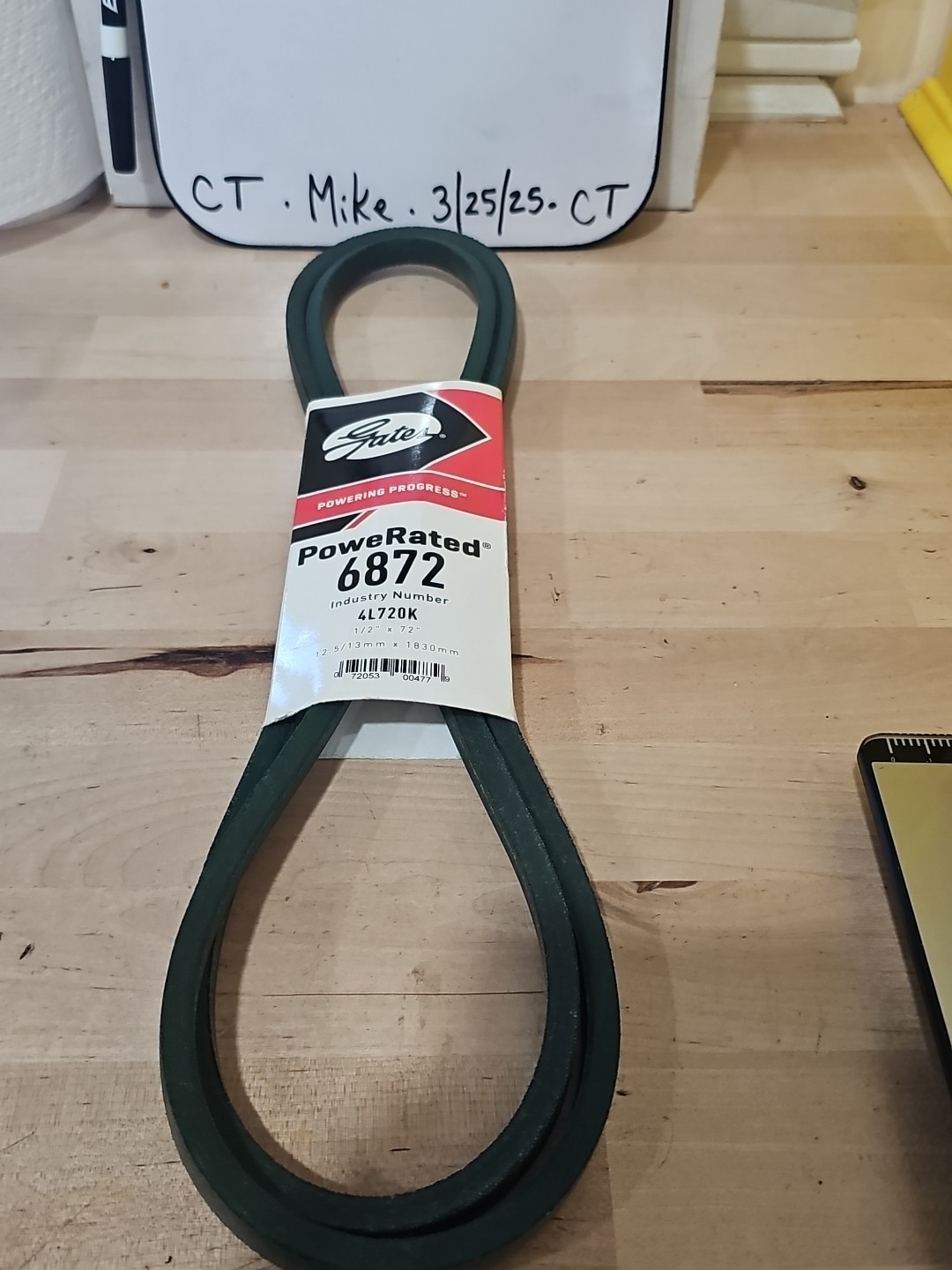 Genuine Gates 6872 Belt 1/2" x 72" NOS