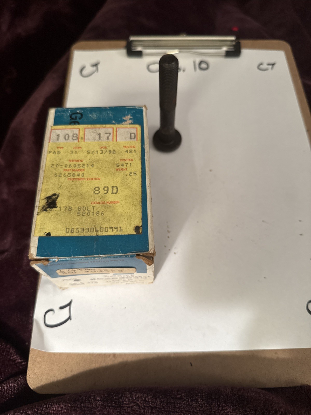 Genuine Gm Knuckle Steering Upper Control Bolt 1963 – 1991 Chevrolet Pickup - Image 3