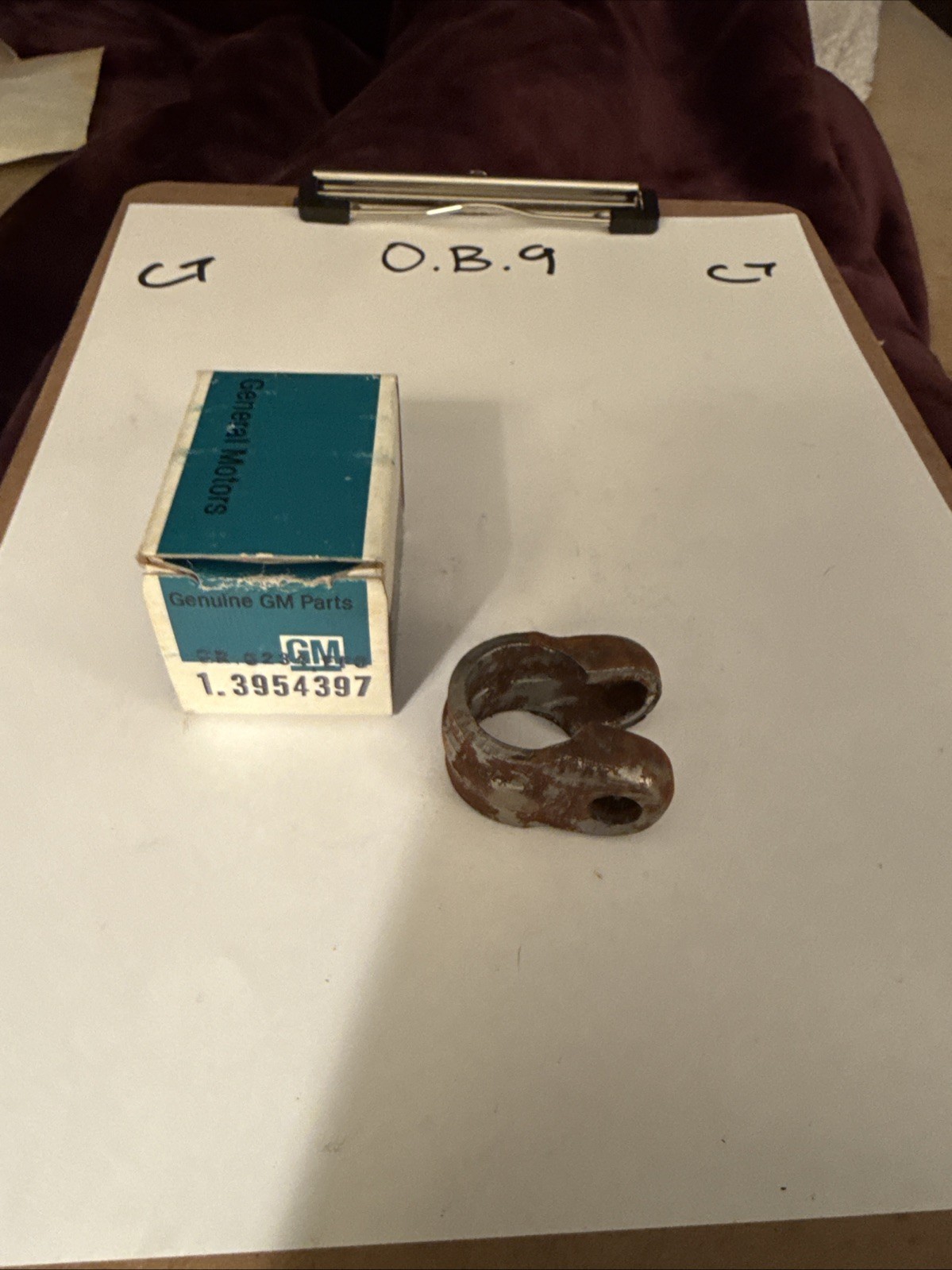 Genuine Gm Nos 1963-82 Corvette Tie Rod Tube Sleeve Clamp 3954397 Surface Rust - Image 3