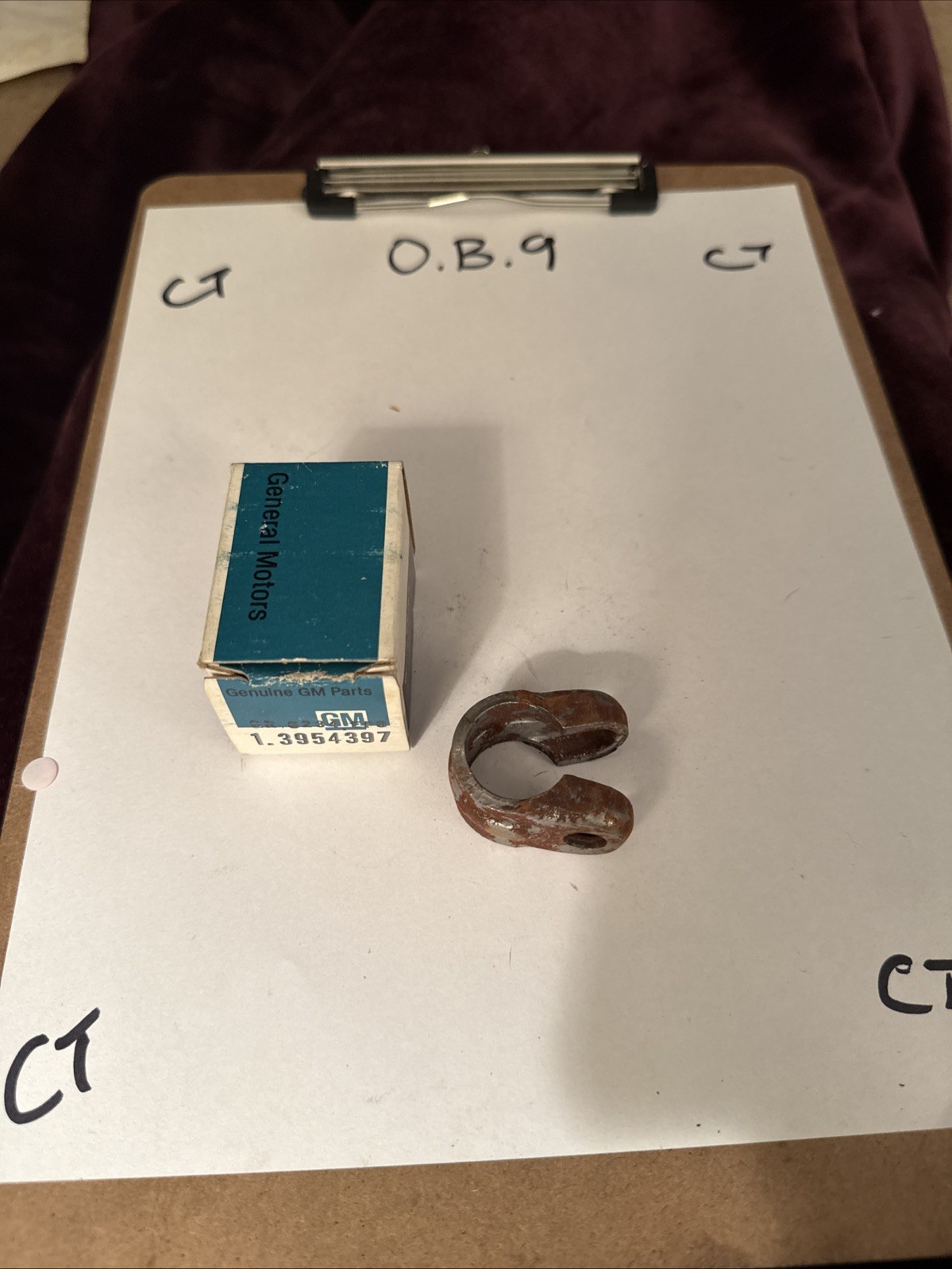 Genuine Gm Nos 1963-82 Corvette Tie Rod Tube Sleeve Clamp 3954397 Surface Rust