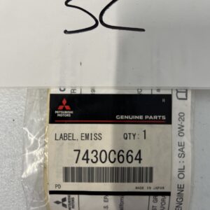 Genuine Mitsubishi Emission Label 7430C664