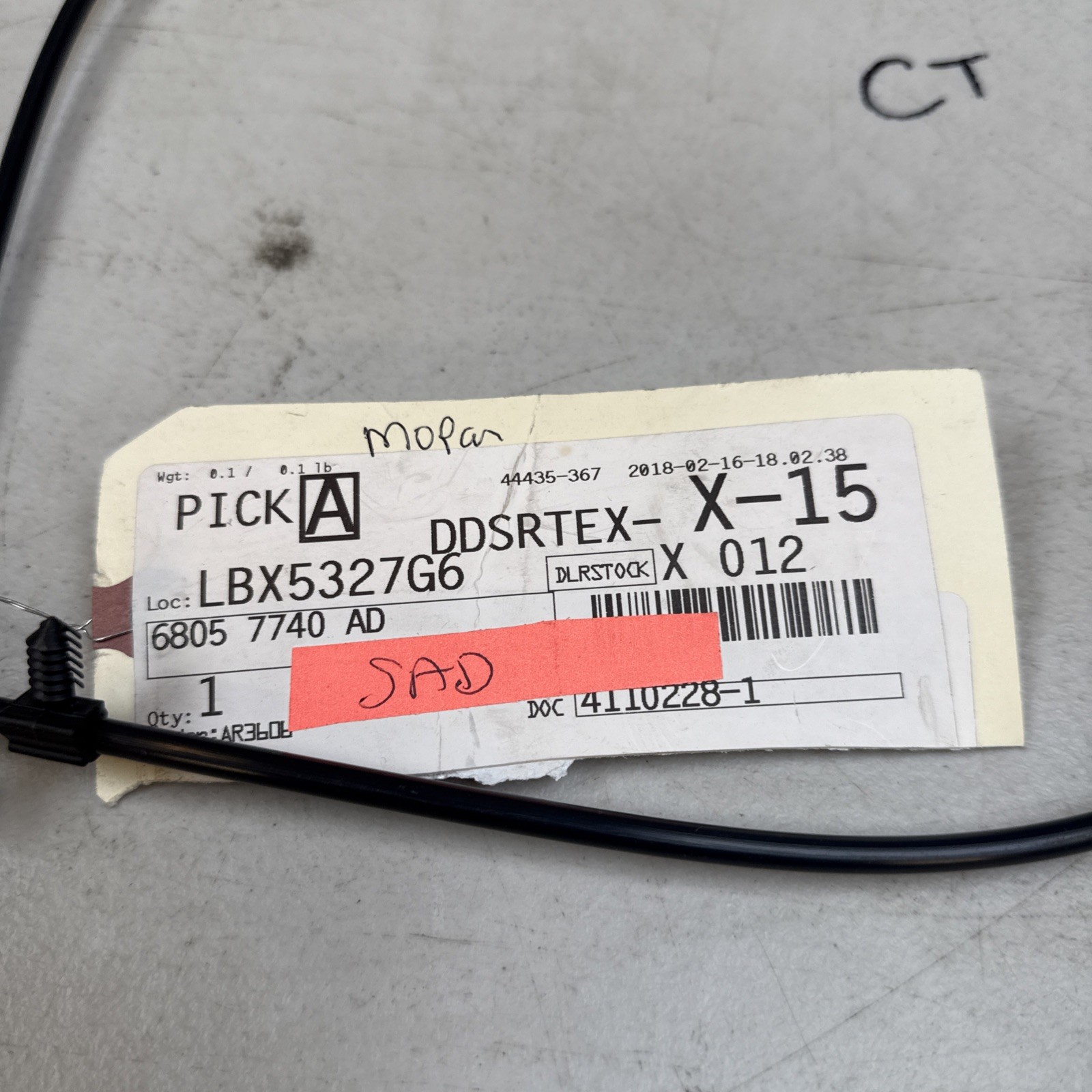 Genuine OEM Mopar Front Windshield Washer Hose For Dodge Charger 68057740AD - Image 3