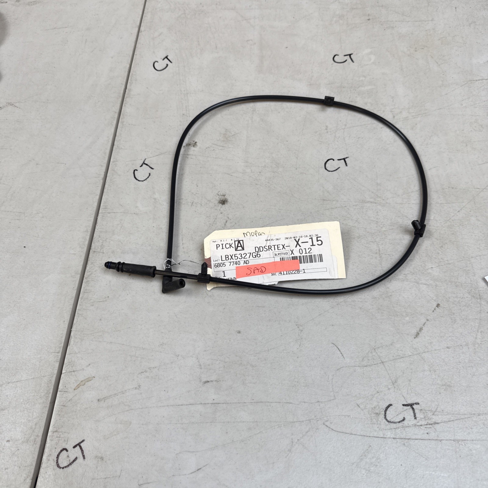 Genuine OEM Mopar Front Windshield Washer Hose For Dodge Charger 68057740AD