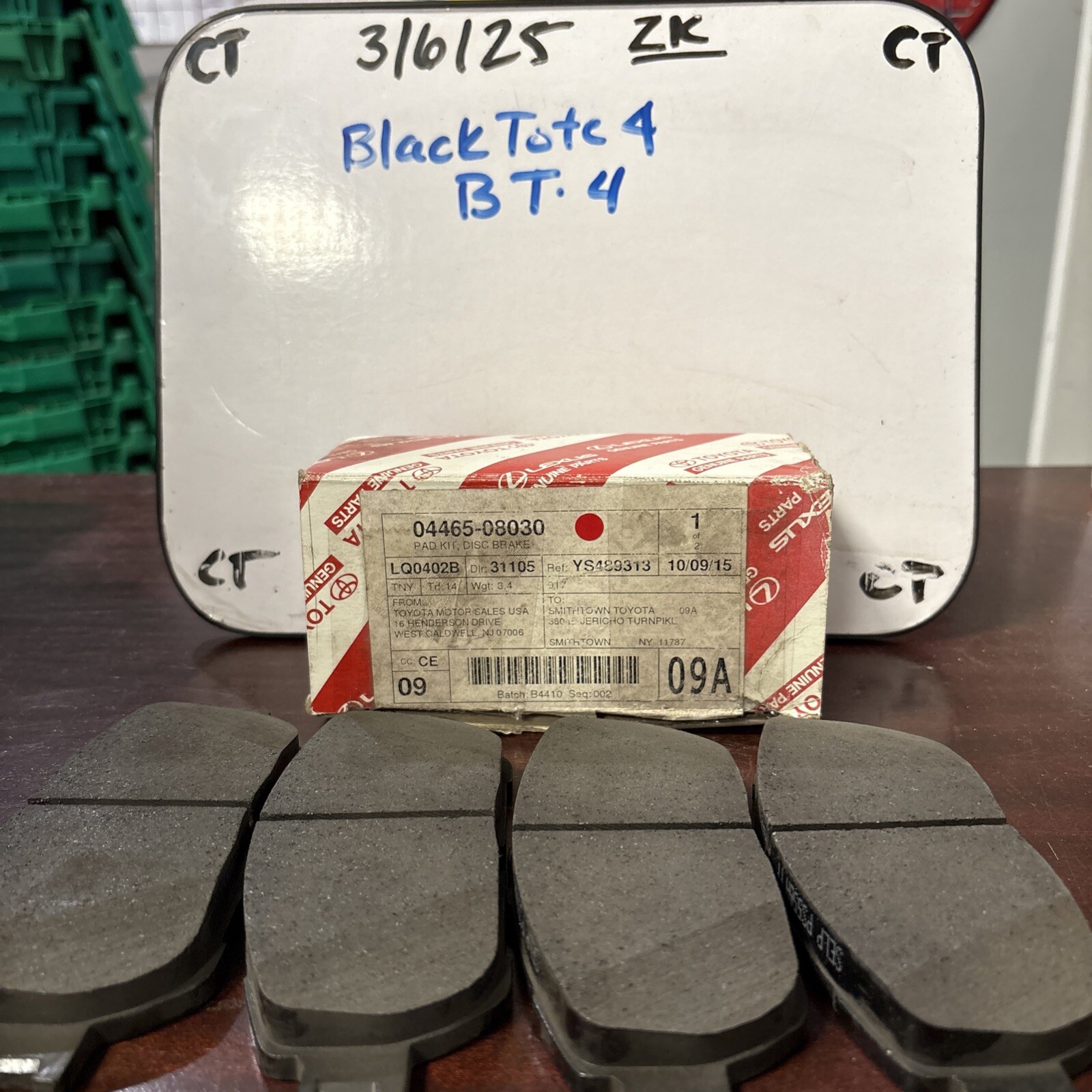 Genuine Toyota Brake Pads Front 04465-08030