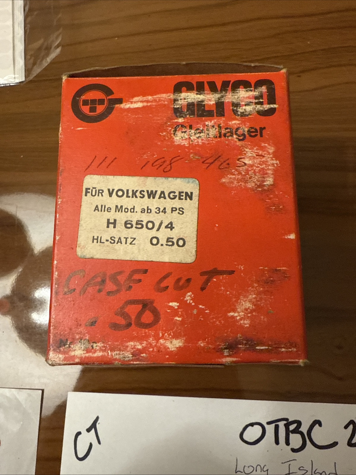 Glyco H 650/4, 111198467 Volkswagen Main Bearing Set Case Cut .50