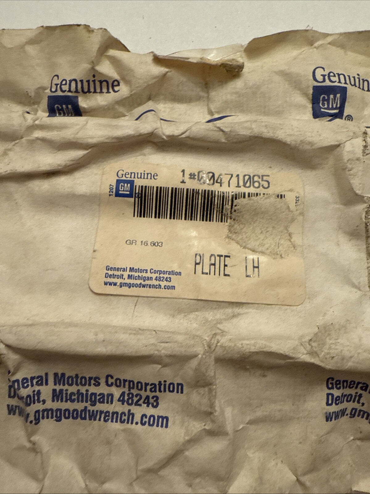 Gm Lh Plate 00471065 - Image 3