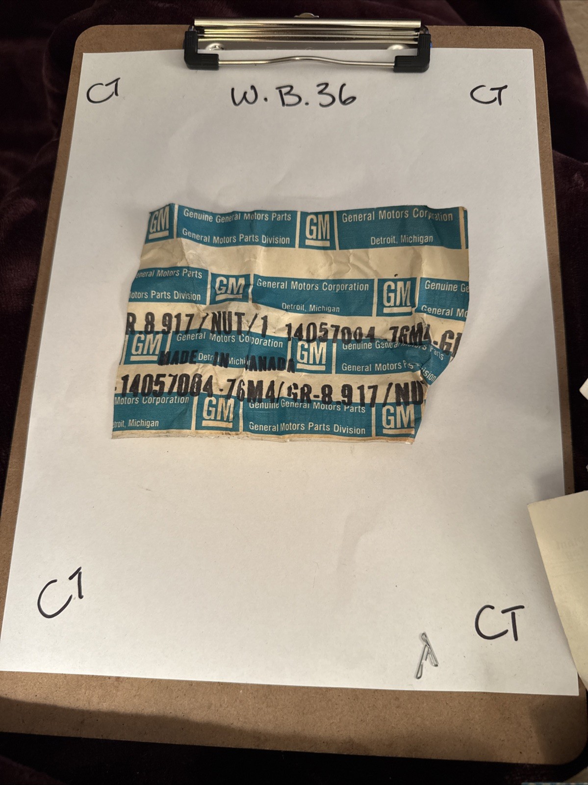 Gm Nut 14057004 NOS OEM.