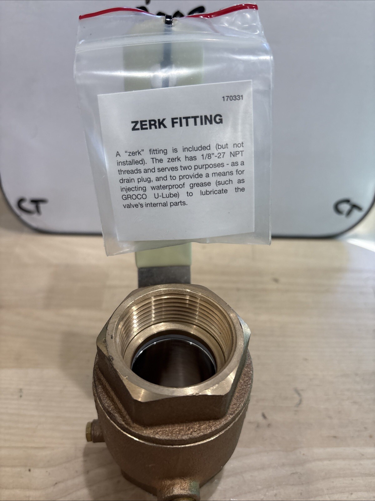 Groco 1-1/4" Bronze Full Flow In-Line Ball Valve IBV-1250 BSPP - Image 4