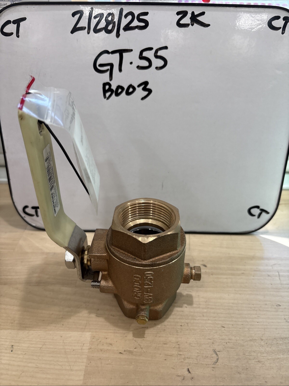 Groco 1-1/4" Bronze Full Flow In-Line Ball Valve IBV-1250 BSPP