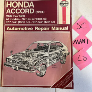 Haynes Honda Accord CVCC 1979 - 1983 Automotive Repair Manual 351