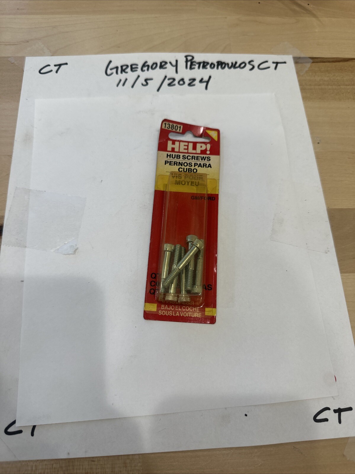 Help / Motormite 13801 hub screws, 6 pieces