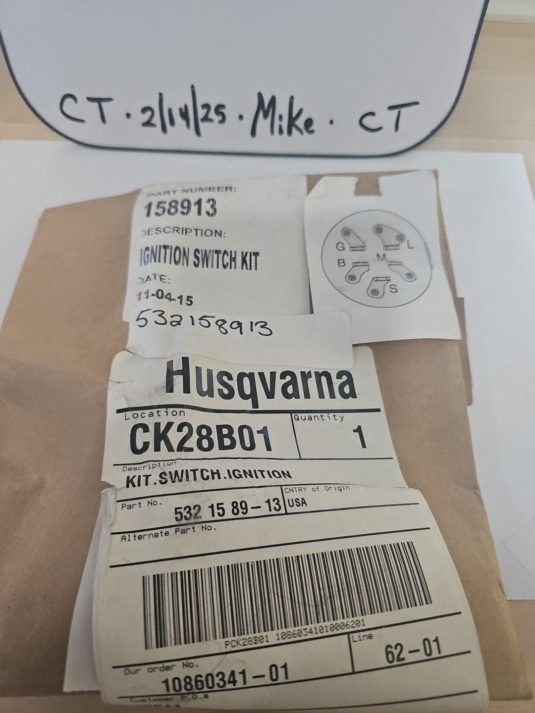 Husqvarna Ignition Switch Kit 158913 - Image 3