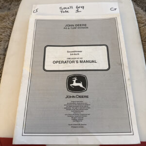 John Deere 54" Snowblower (SN 020001-) Operator's Manual OMLVU24141