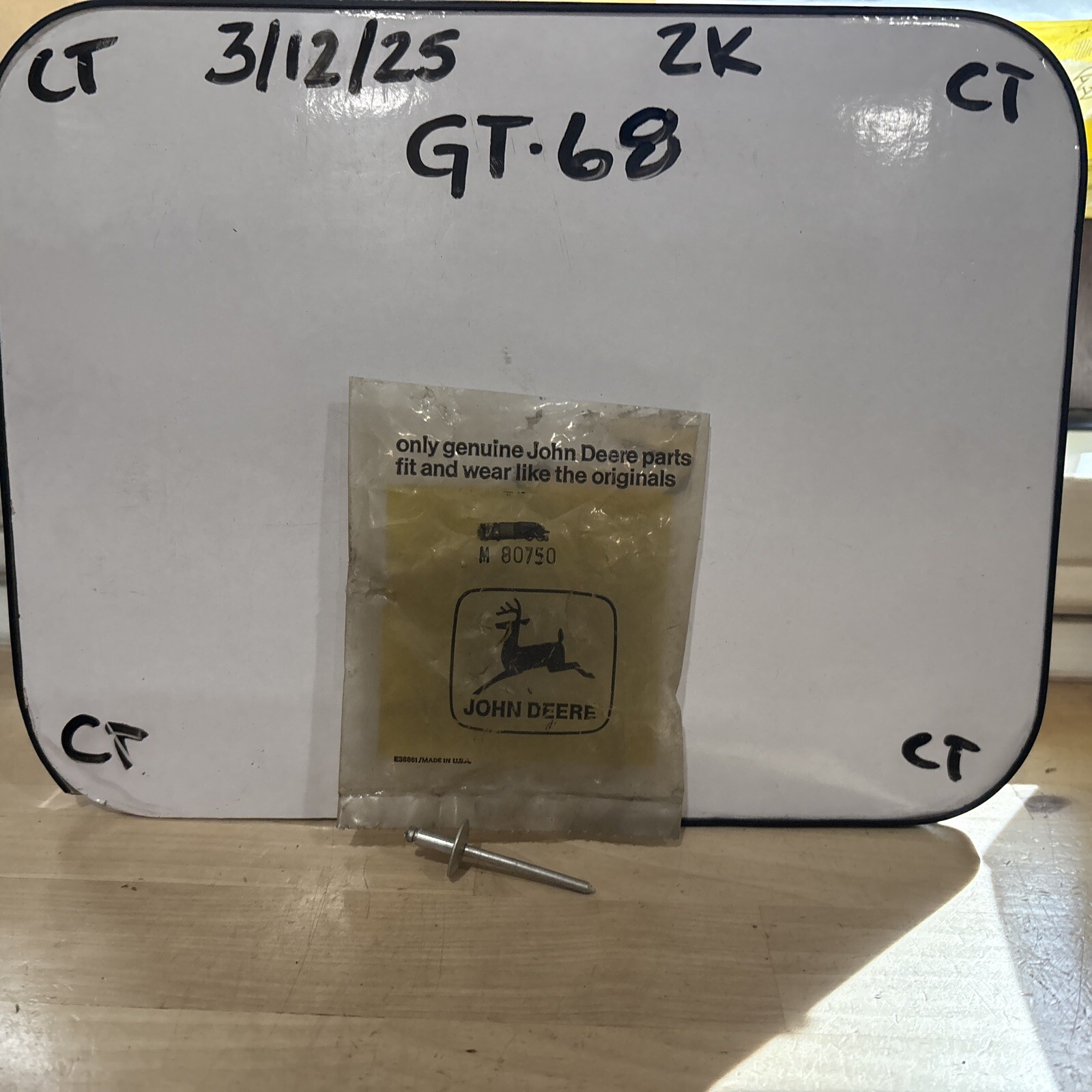 John Deere Dome Head Blind Rivet M80750