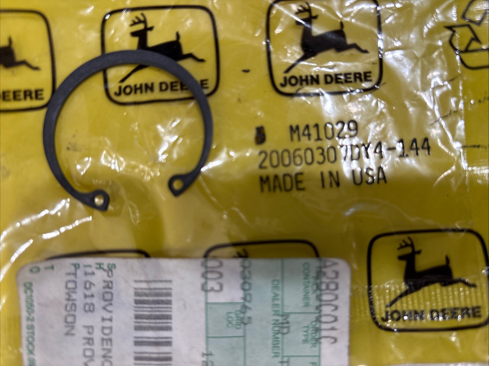 John Deere M41029 SNAP RING - Image 3