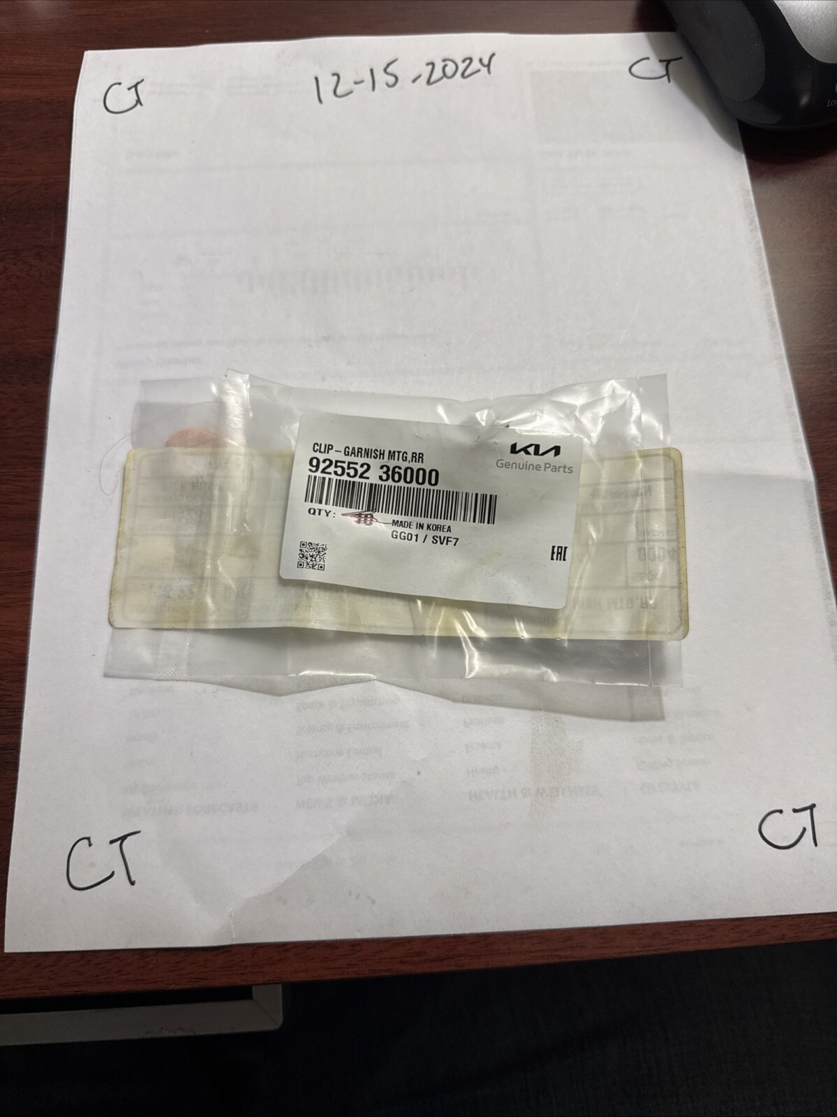 KIA OEM 11-18 Optima EXTERIOR TRIM-TRUNK LID-Molding Assembly Clip 9255236000 - Image 8