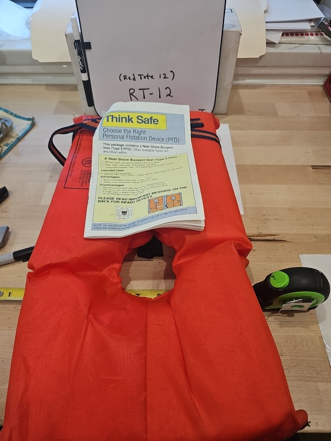 Kent Orange Child Life Vest near Shore Buoyant Vest Type II PFD under 50 lbs NEW - Image 4