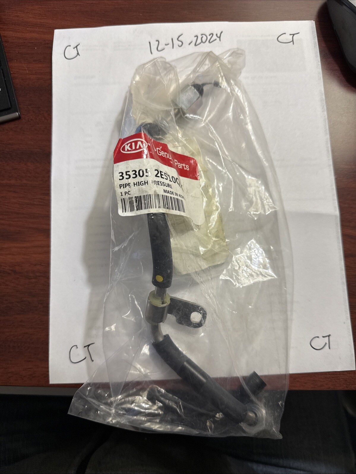 Kia 353052E510QQK Pipe-High Pressure Genuine OEM