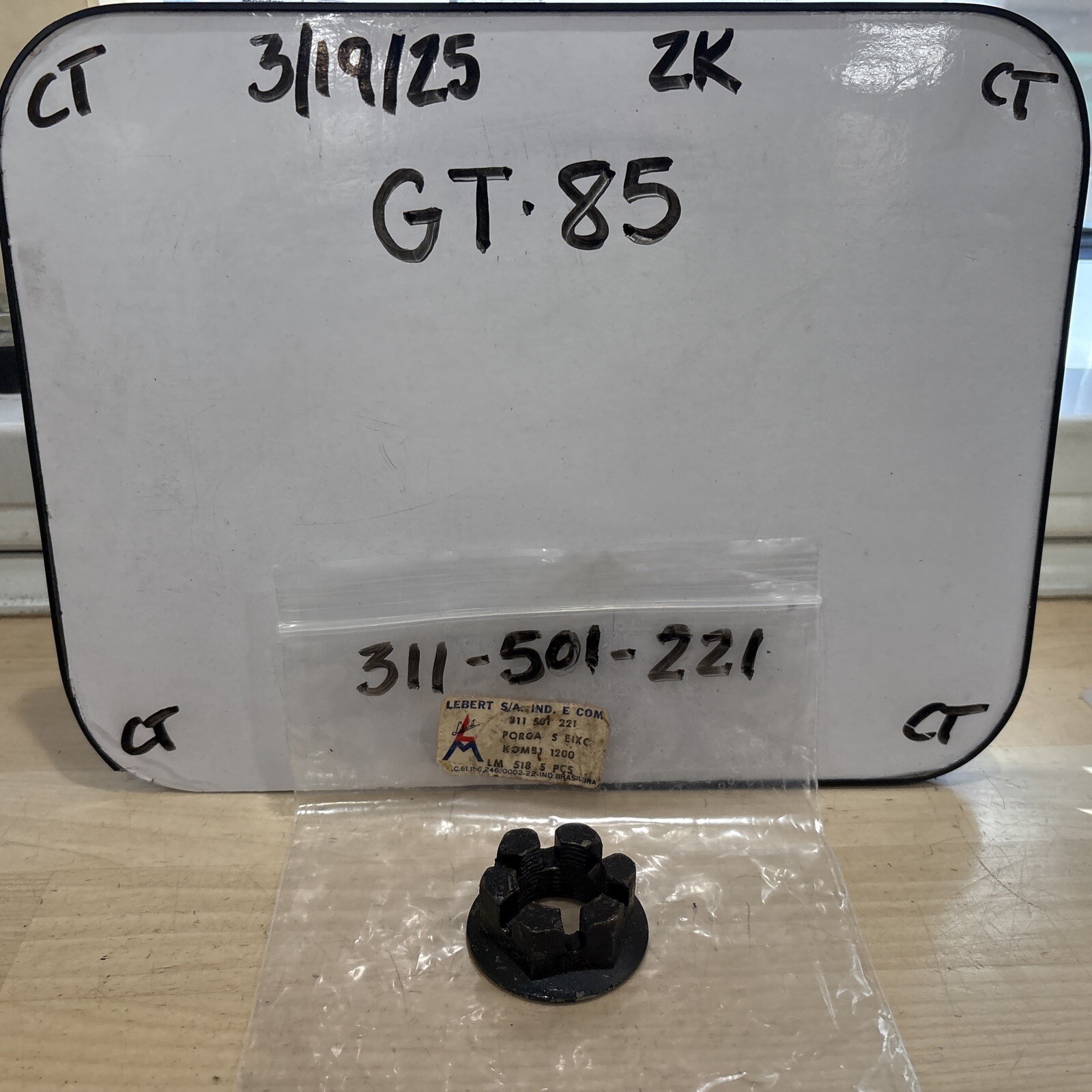 Lebert Rear Axle Castle Nut Flanged Forged - fits Bug T-3 GHIA S/B - 311 501 221