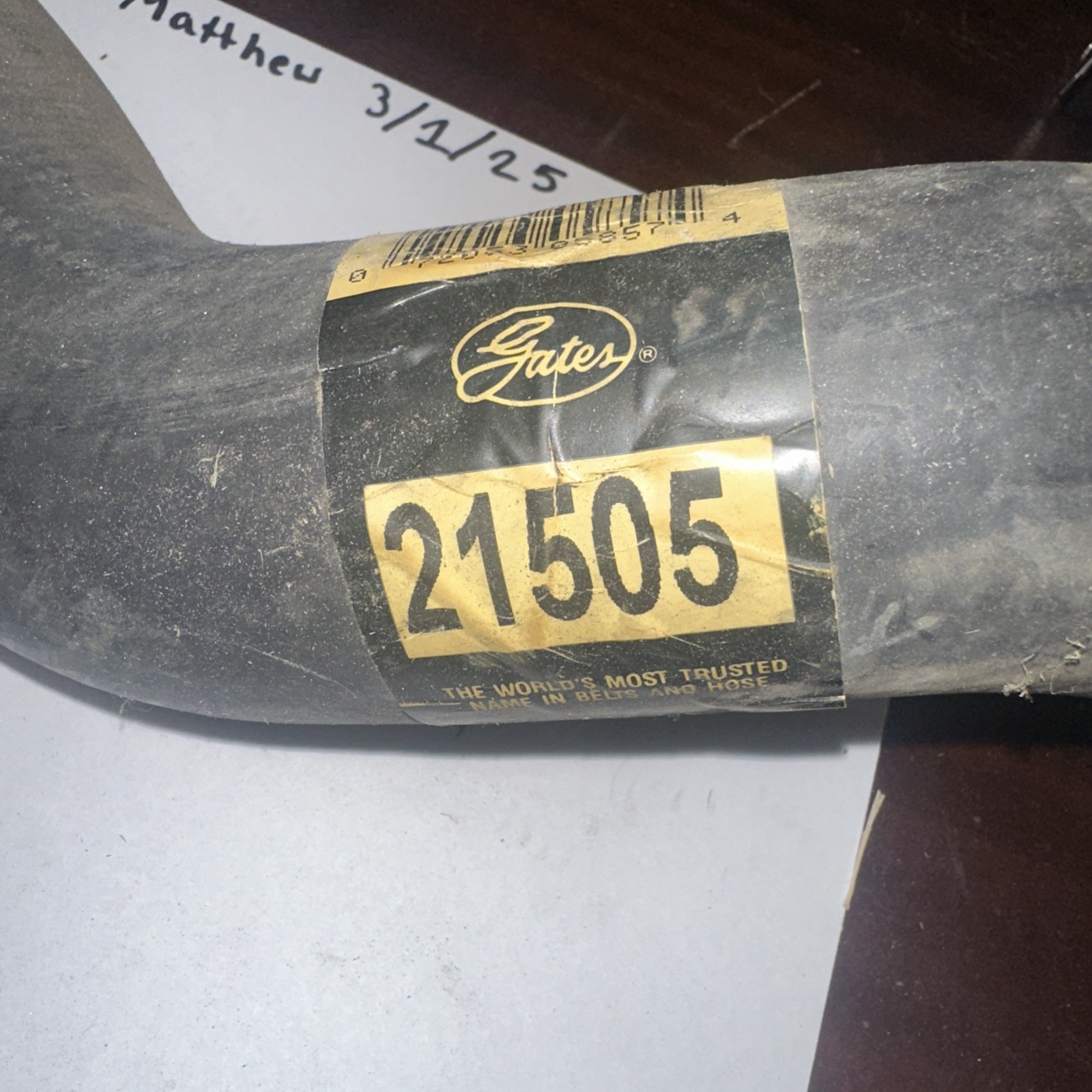 Lower Radiator Hose Gates 21505 - Image 3