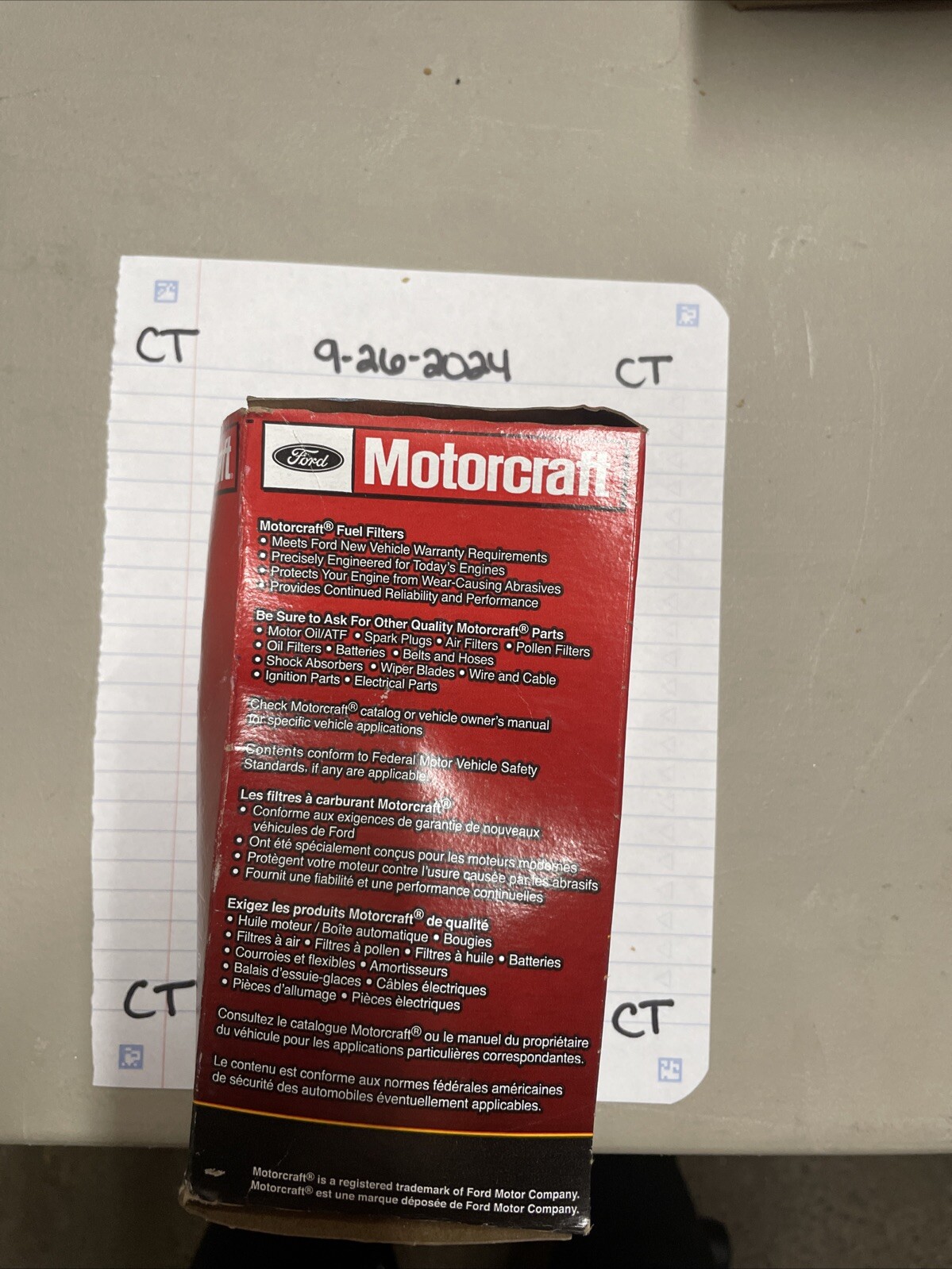 MOTORCRAFT FUEL FILTER MFG-800A Motor Craft Part FG-800A - Image 3