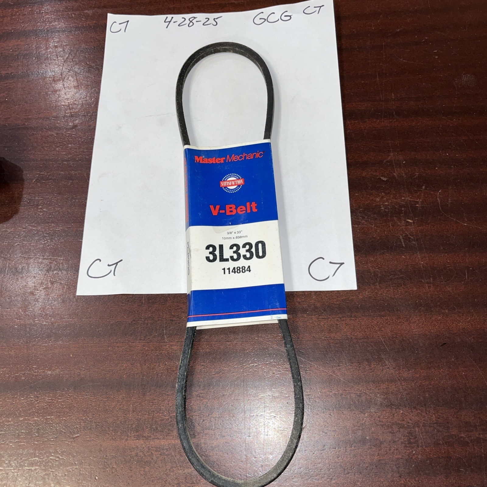 Master Mechanic 3L330 V-Belt 114884