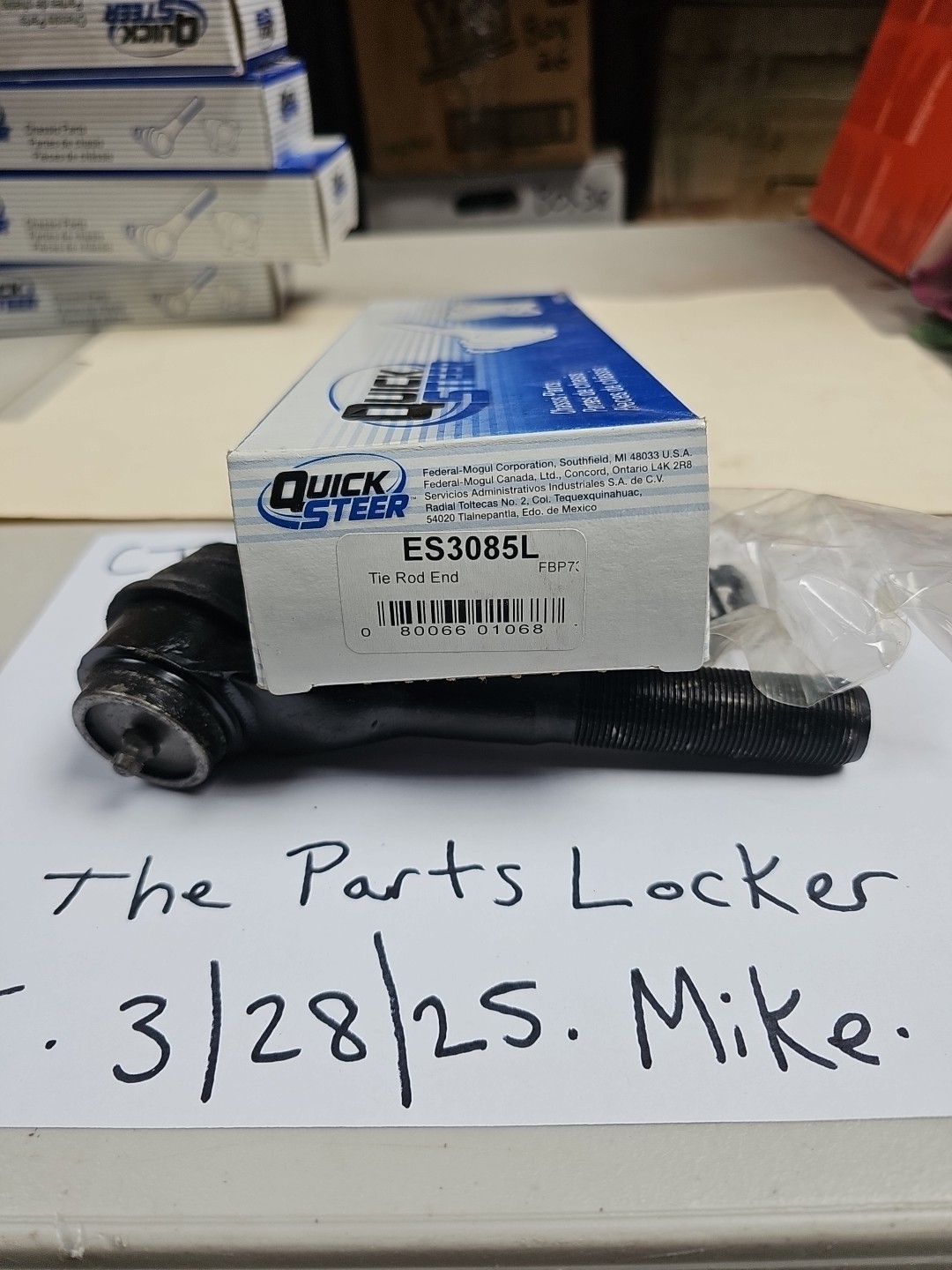 McQuay-Norris ES3085L Steering Tie Rod End-McQuay Norris - Image 3