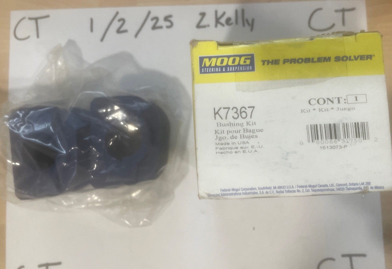 Moog K7367 Suspension Stabilizer Bar Bushing Kit - Front