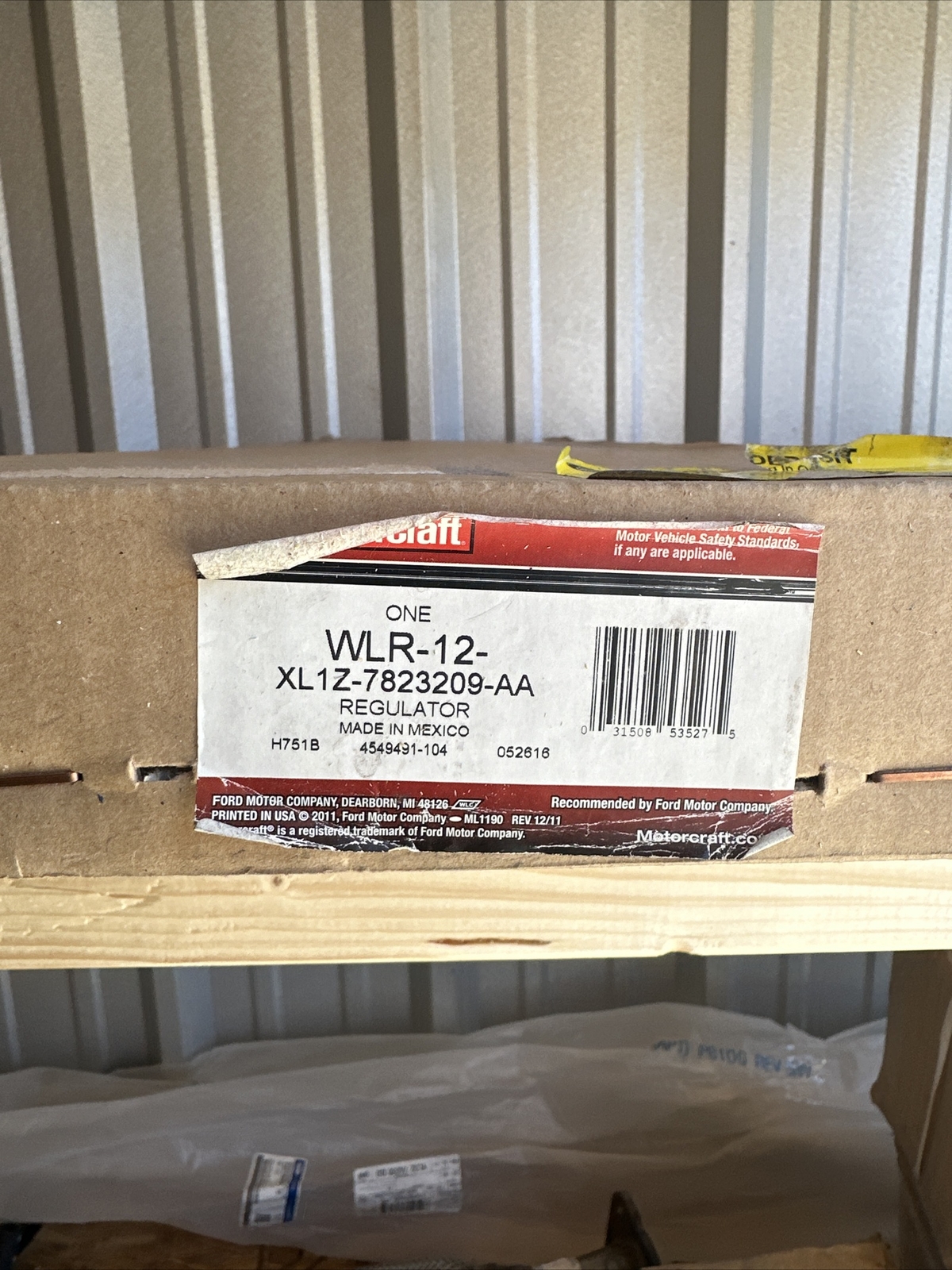 Motorcraft WLR-12 Regulator Window Less Motor WLR12 XL1Z-7823209-AA Ford