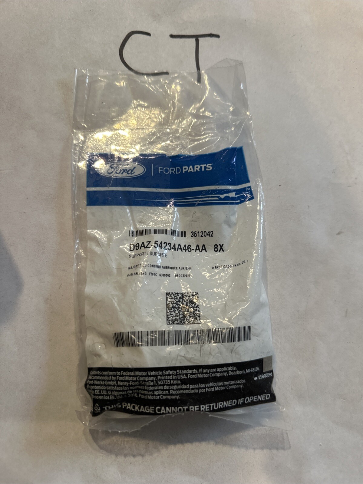 NEW FORD MOTOR CO GENUINE OEM BRACKET PART NO D9AZ-54234A46-AA SOLD INDIVIDUALLY