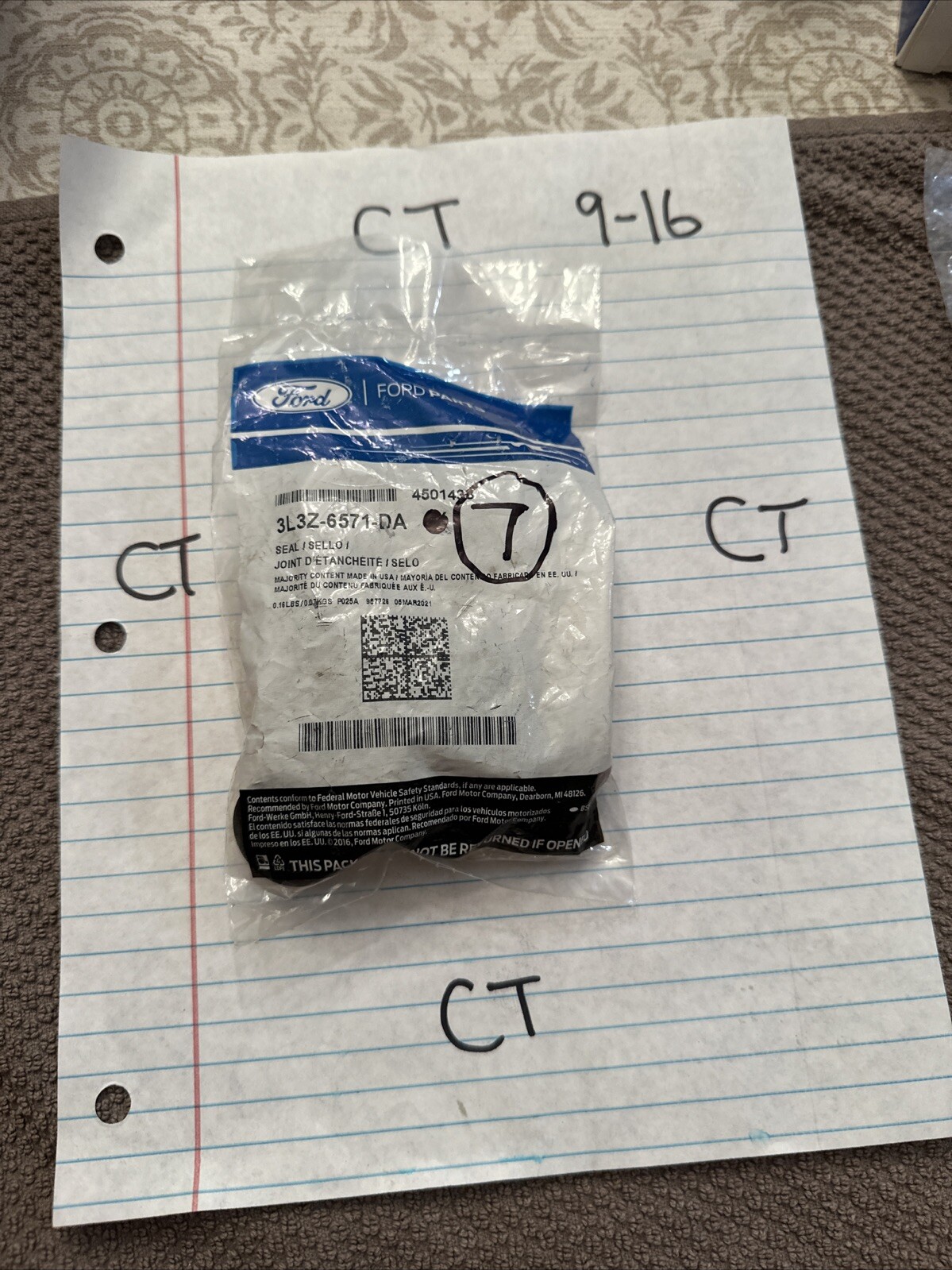 NEW FORD OEM-Valve Seal 3L3Z-6571-DA PACK OF 7 AKF0824 - Image 4