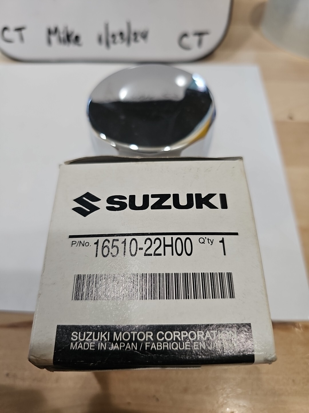 NEW GENUINE SUZUKI 16510-22H00 CHROME OIL FILTER GSX GSXR BOULEVARD VOLUSIA - Image 3