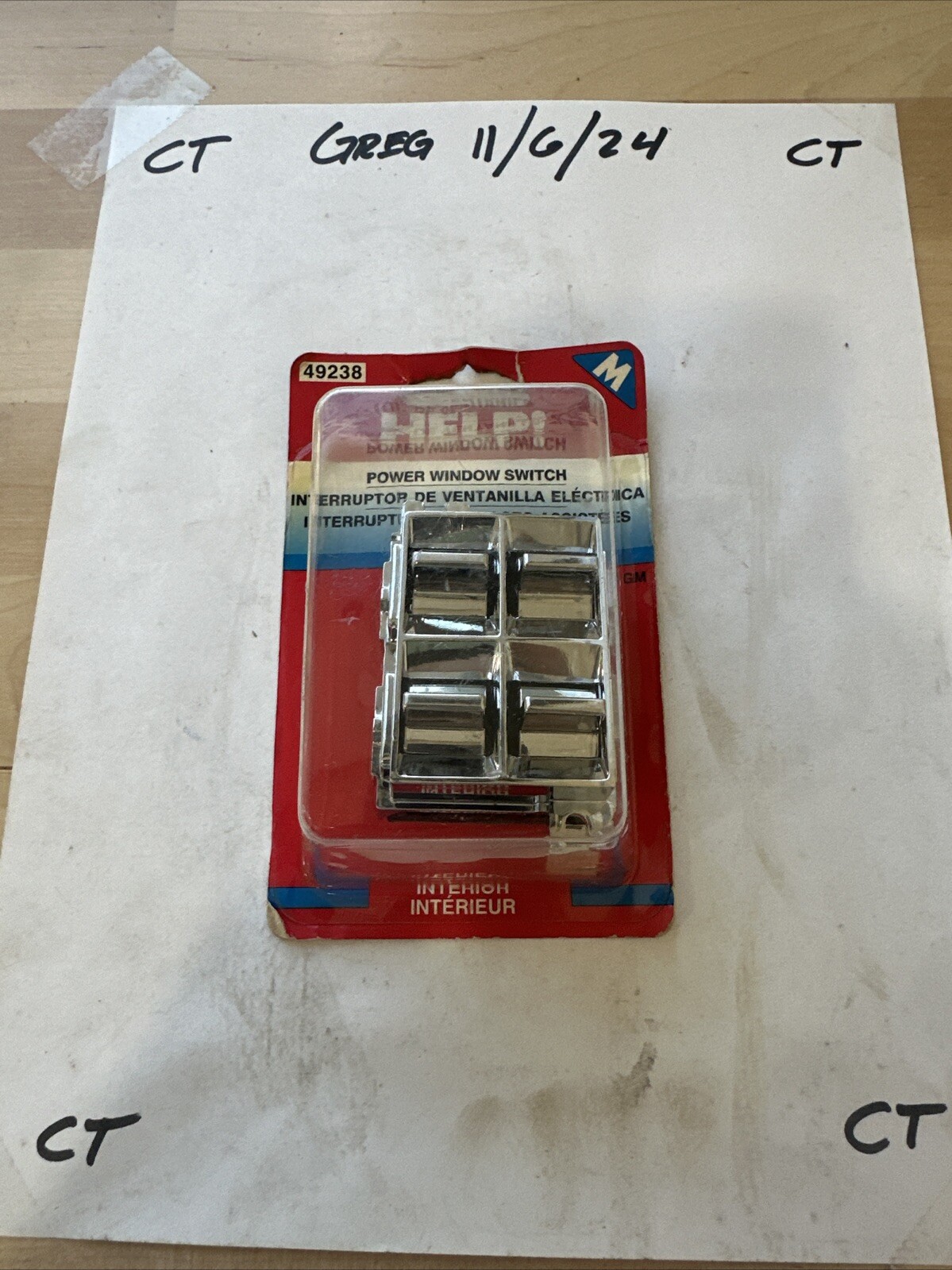 NEW Help, Motormite, 49238, Power Window Switch Interior, Dorman - Image 3