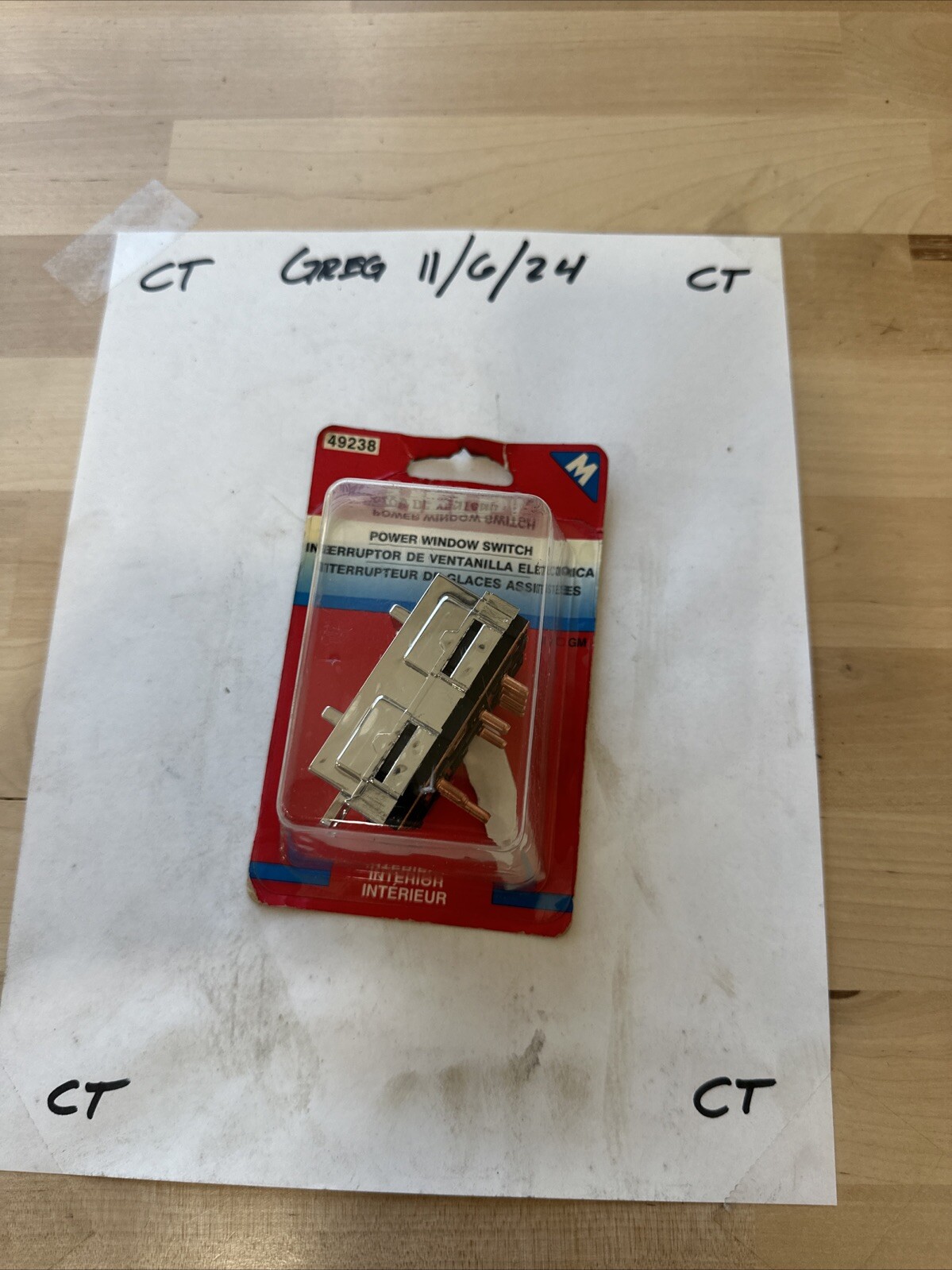 NEW Help, Motormite, 49238, Power Window Switch Interior, Dorman