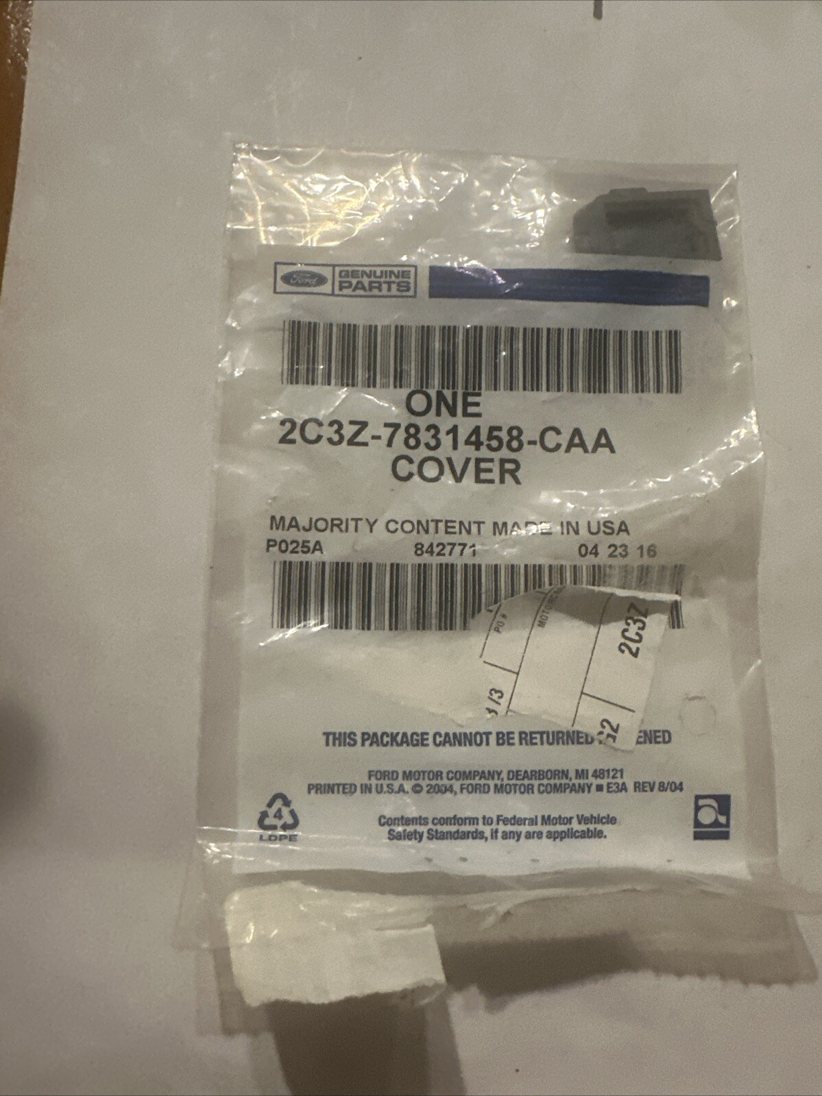 NEW OEM Ford 2002-2014 E-Series Excursion Door Pull Handle Cap 2C3Z-7831458-CAA