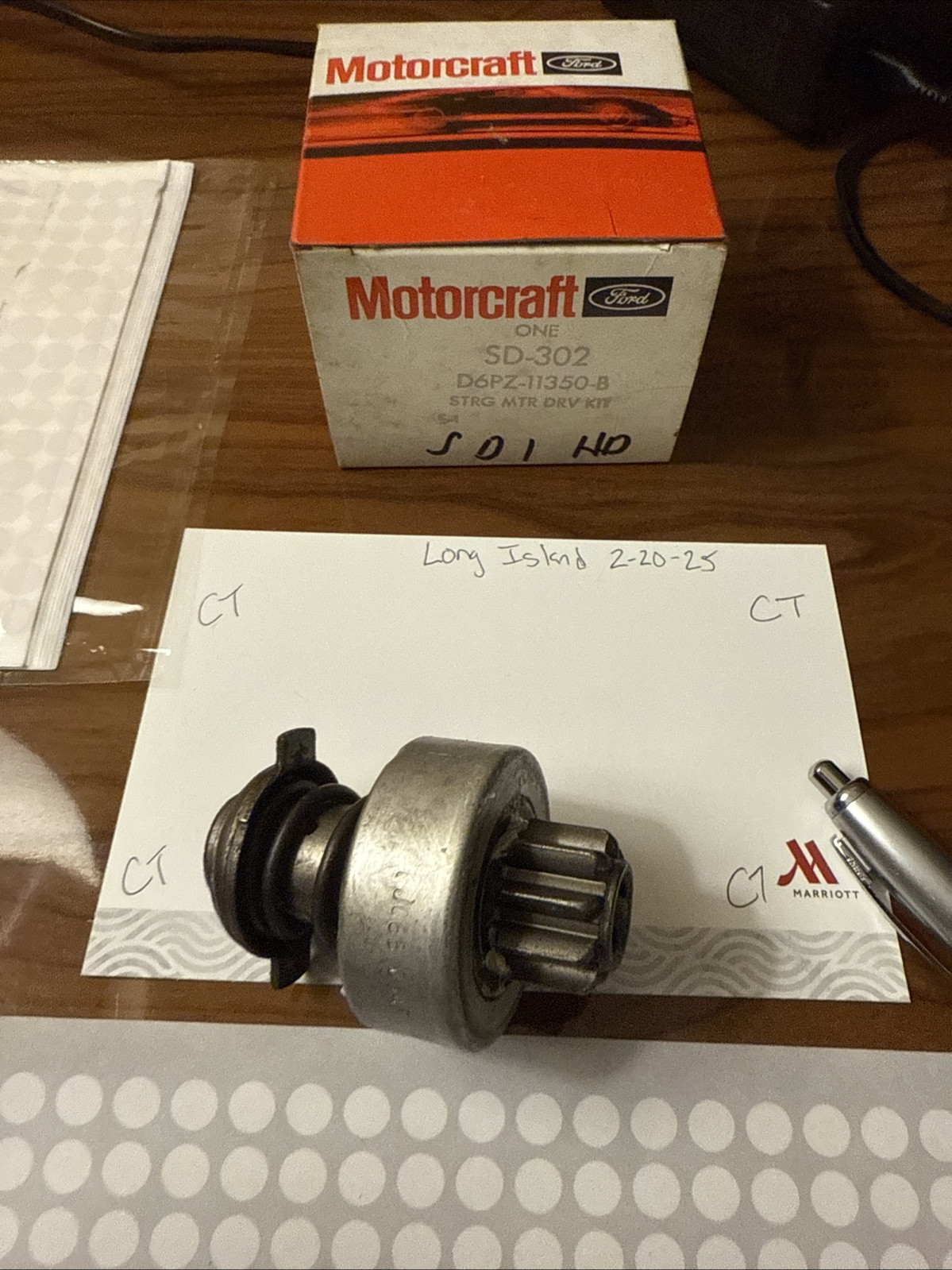 NOS 1965-1973 Ford Mustang Falcon 200 250 6cyl Starter Drive Kit D6PZ-11350-B