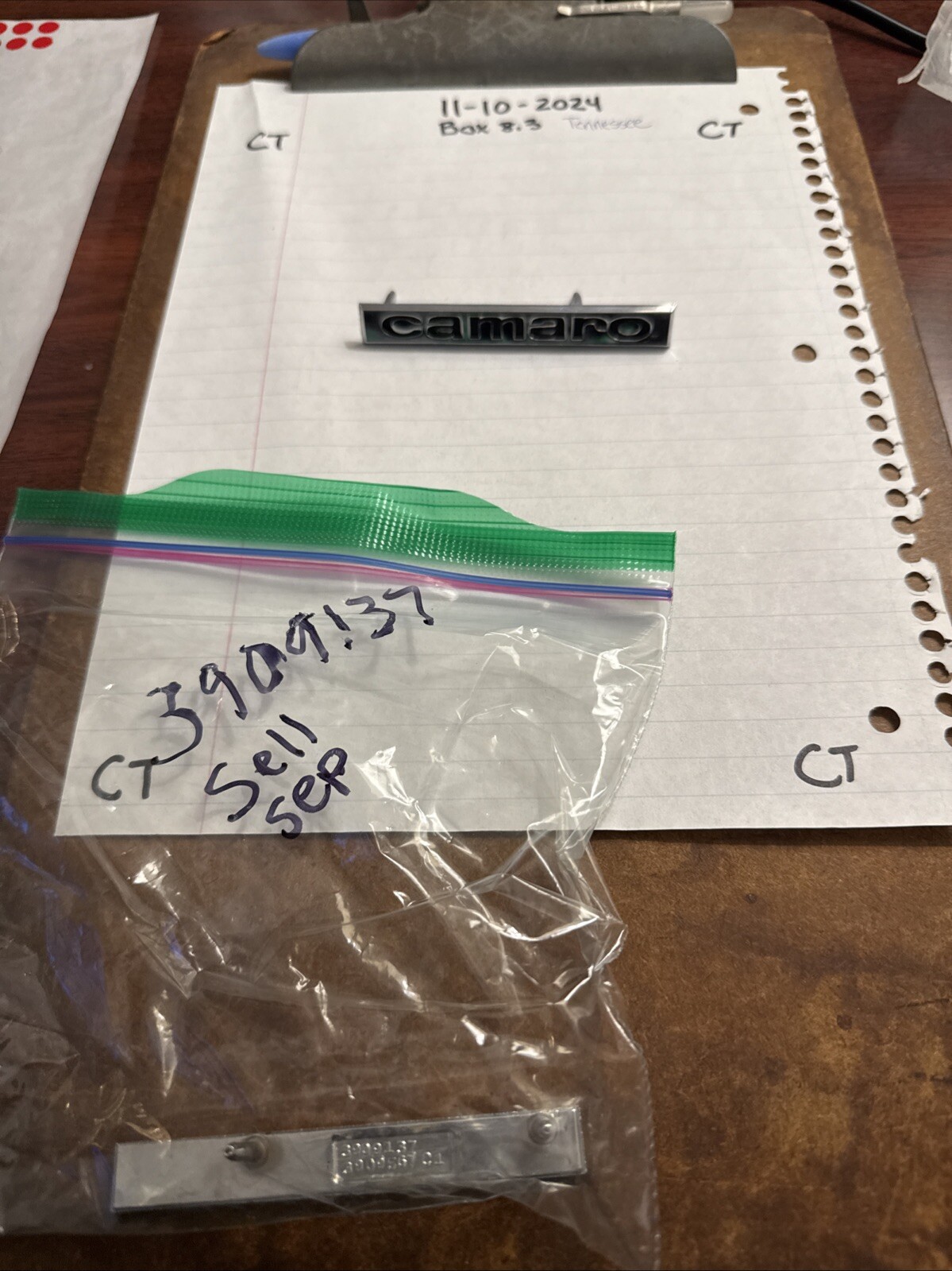 NOS 1967 Chevrolet Camaro header panel trunk Emblem 3912192 GM SS NEW Open Box