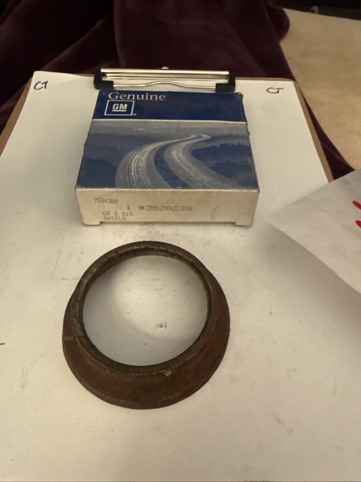 NOS GM Rear Axle Inner Shield # 3820238 Corvette Corvair Surface Rust