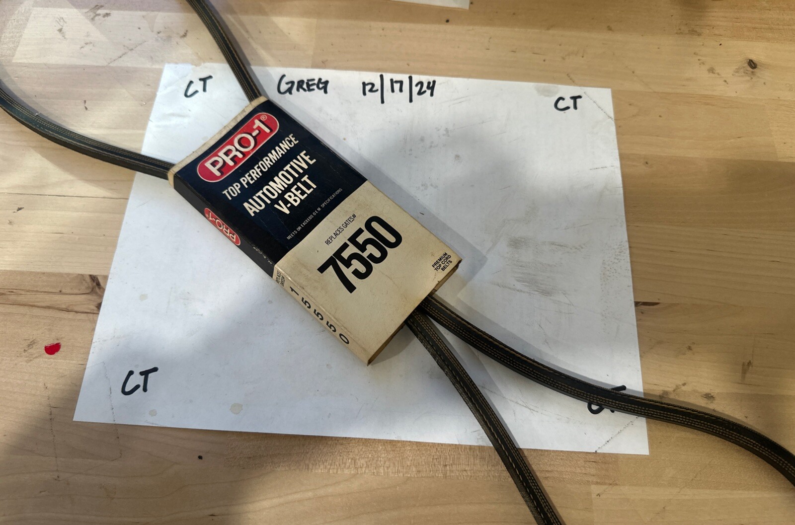 NOS PRO 1 Automotive V Belt .44in x 55.57" 15550