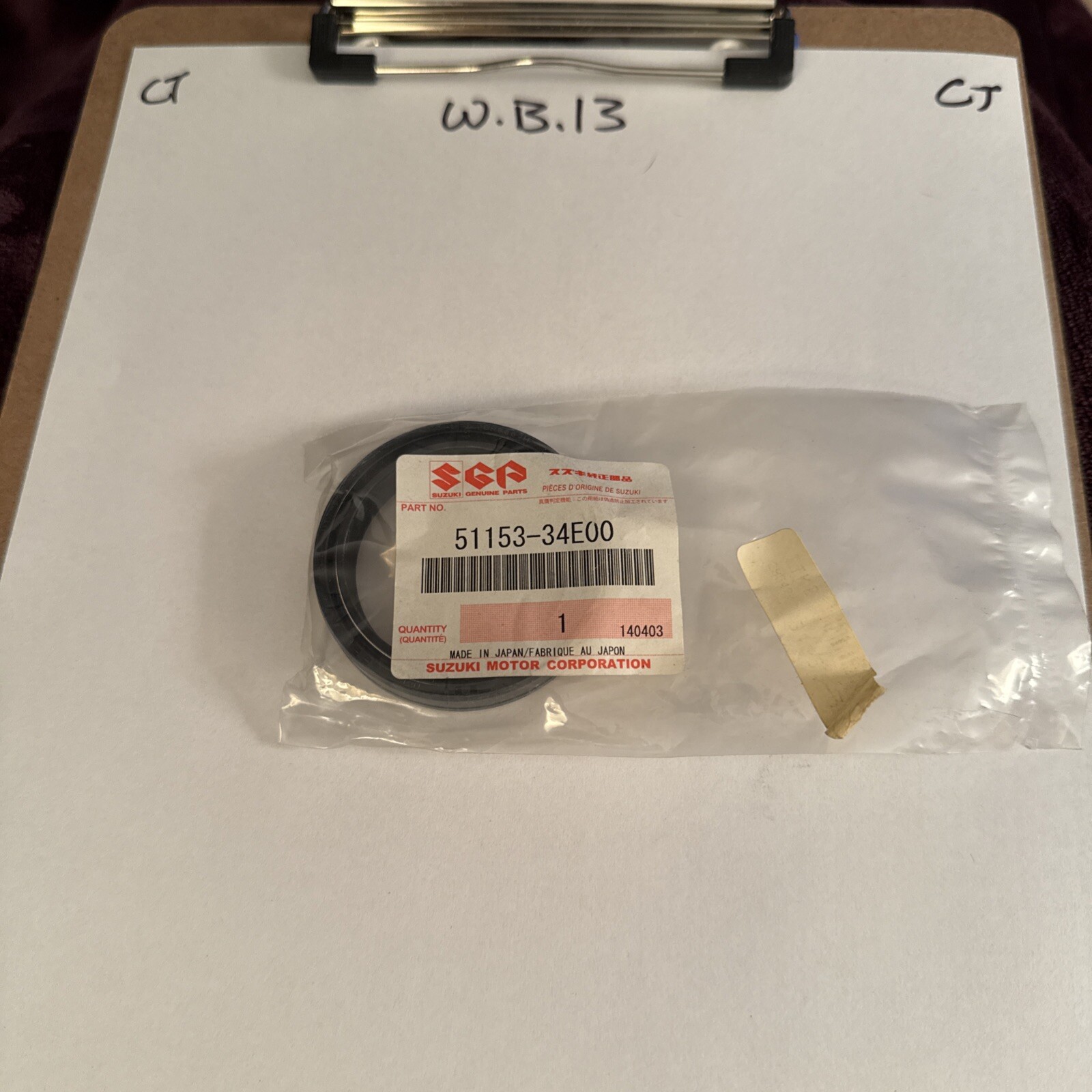 NOS Suzuki OEM Oil Seal 1997-2000 GSX-R600 51153-34E00