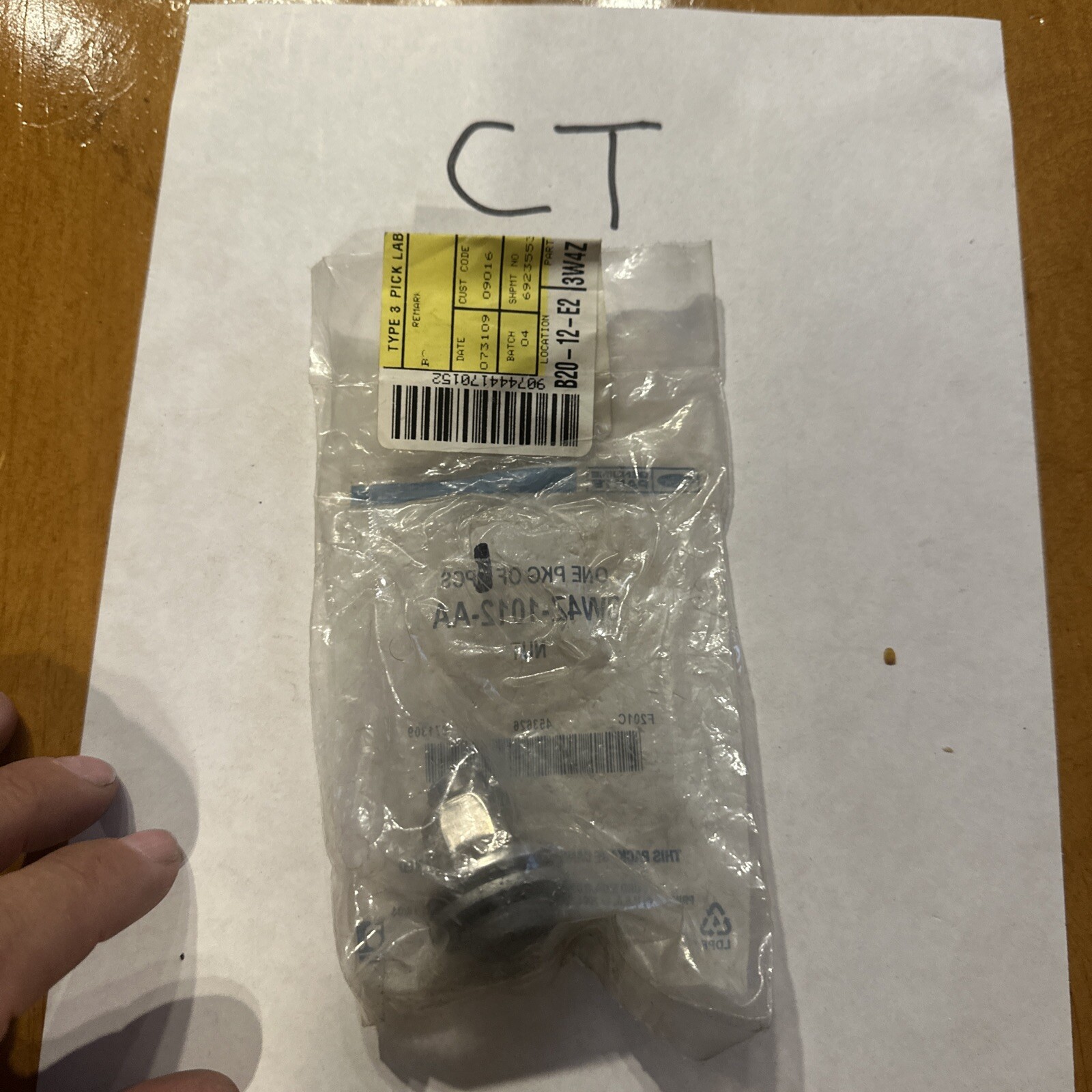 New Genuine Ford Nut - Wheel 3W4Z1012AA / 3W4Z-1012-AA OEM - Image 3