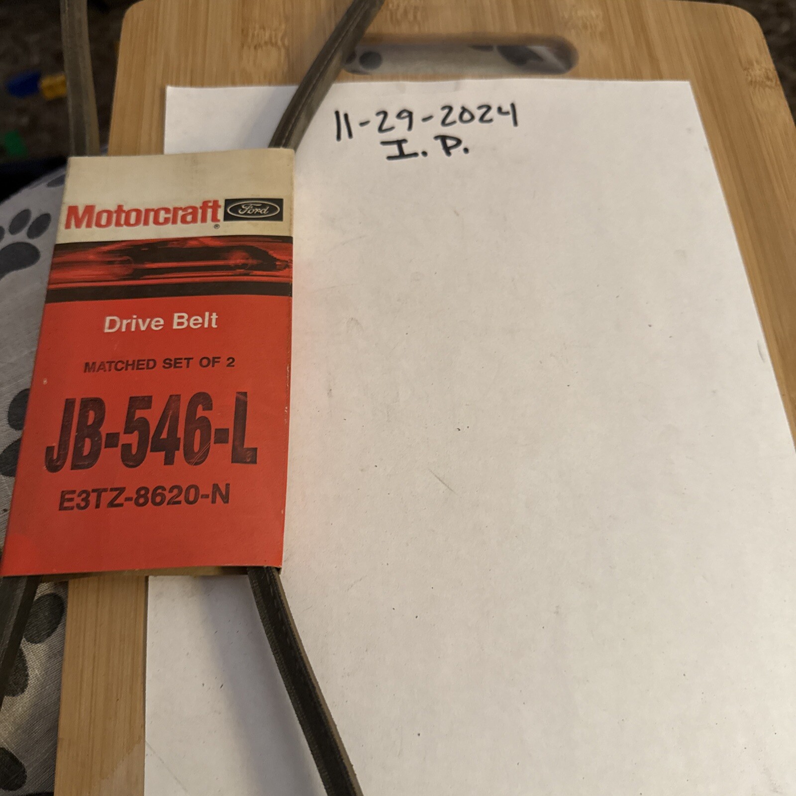 New OEM Ford JB-546-L Motorcraft V-Belt NOS