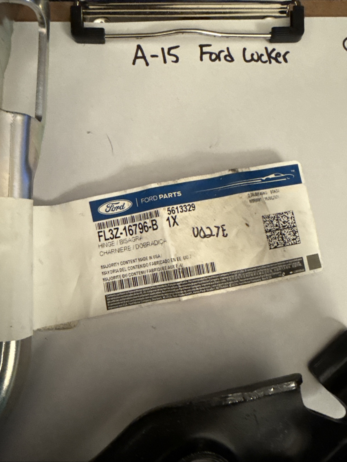 New Passenger Side Hood Hinge For 2015-2020 Ford F-150 FL3Z16796B F01236165 - Image 3