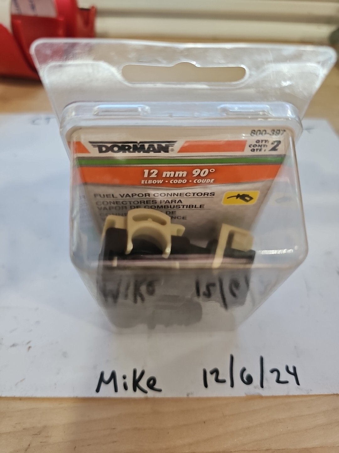 Pack of 2 OEM Dorman 800-397 Fuel Line Connector for Air Delivery Pump