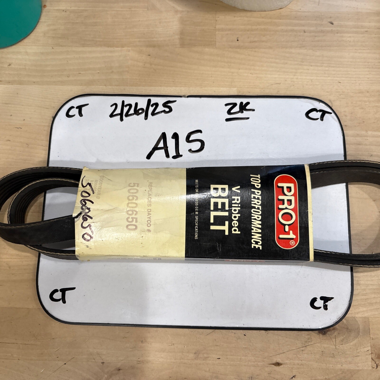 Pro-1 V Ribbed Serpantine Belt Replaces Dayco 5060650 & Gates K060650