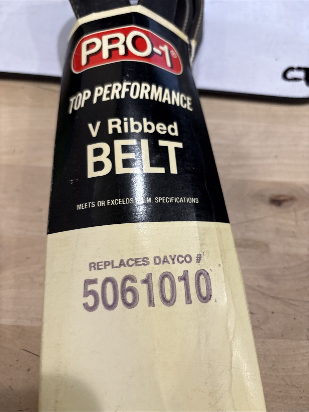 Pro-1 V Ribbed Serpentine Belt Replaces Dayco 5061010 & K061010 - Image 3
