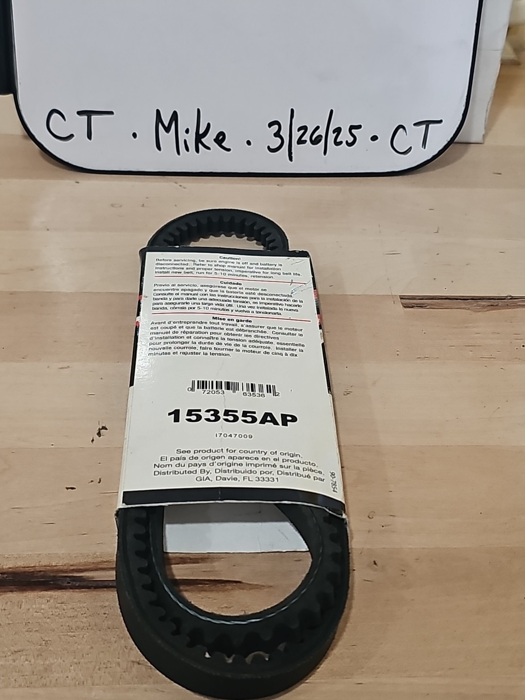 Roadmax 15355AP Accessory Drive Belt - 0.44" X 35.50" - 36 Degree - Image 3
