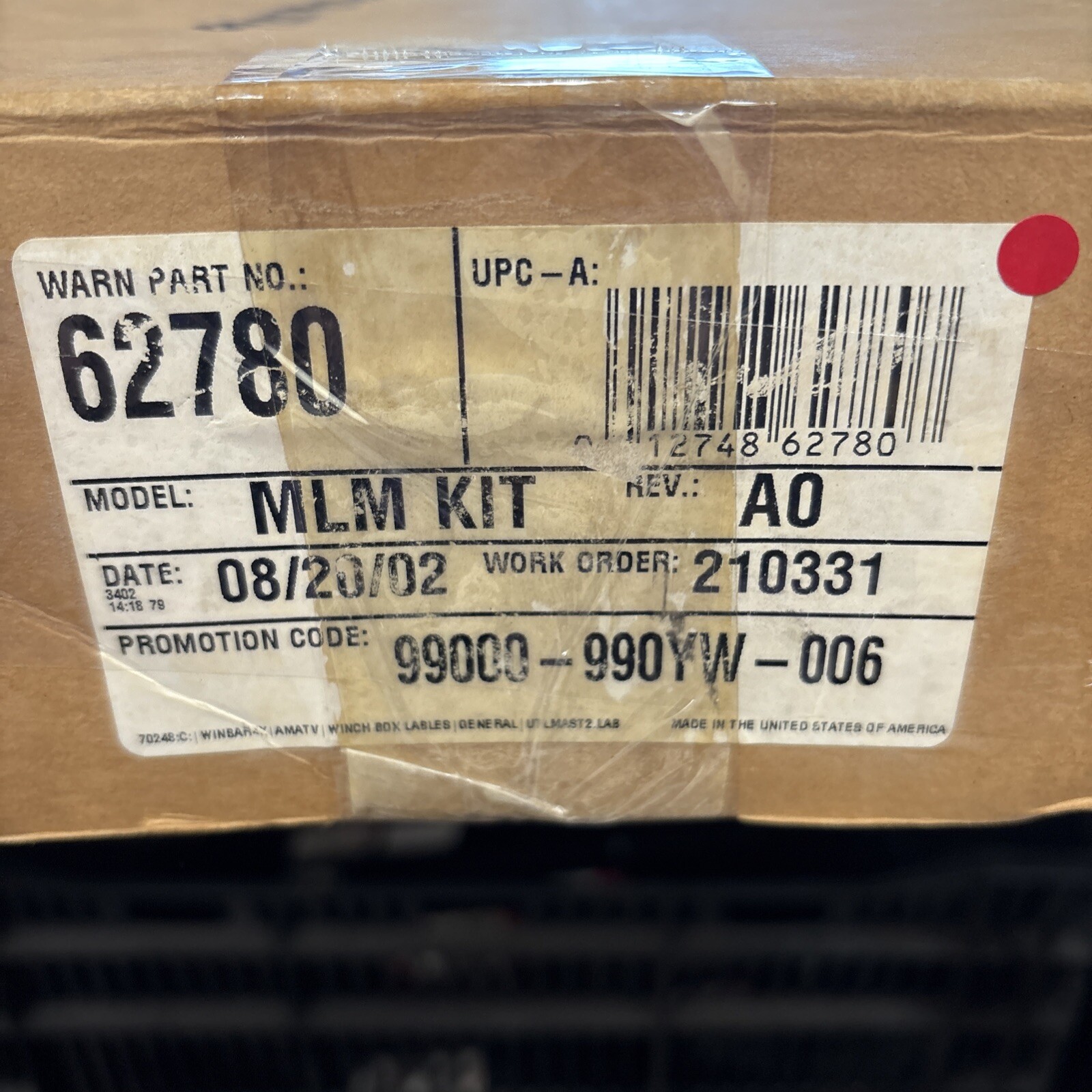 S52 99000-990yw-006 Warn Suzuki Eiger 400 Plow Manual Lift - Image 5