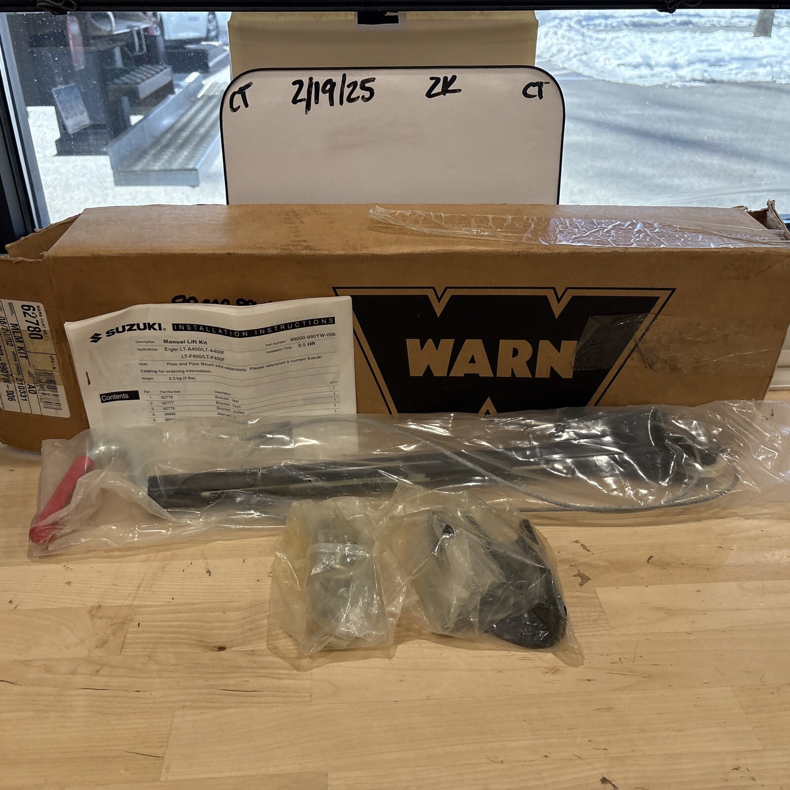 S52 99000-990yw-006 Warn Suzuki Eiger 400 Plow Manual Lift